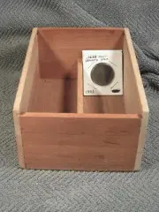 Wooden Coin / Stamp Divided Collector Box With Sliding Lid