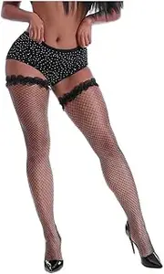 [Generic] Plus Size Strapless Bra for Women 44g High Top Up Sheer Women Sexy Mesh Stockings Lace Stay Knee Thigh Women Garter Lingerie Set