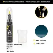 Touch Up Paint For Fiat All Models 077 Blu Golfo With Polish Paste
