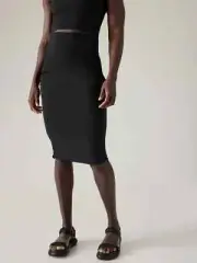 Athleta S SMALL Transcend High Rise Skirt, Black Pull-on Active Skirt Soft NWT