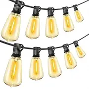 ZCOINS 30M LED Outdoor String Lights, 50 Bulbs+2 Spares LED Waterproof and Shatterproof Lights for Party, Garden, Balcony, Outside Hanging Fairy Lights for Porch, Deck, Home, Backyard