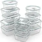 24 Pc Airtight Glass Food Storage Containers - Glass Meal Prep Containers