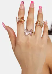 Spring Flutters Ring Set