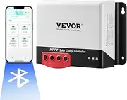 VEVOR 50A MPPT Solar Charge Controller, Auto DC Input, Solar Panel Regulator Charger with Bluetooth Module, 98% Charging Efficiency for Sealed(AGM), Gel, Flooded and Lithium Battery Charging