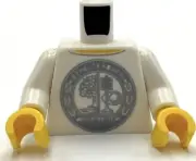 Lego New Minifigure Torso Racing Shirt Dark Bluish Gray Circle with Apple Tree