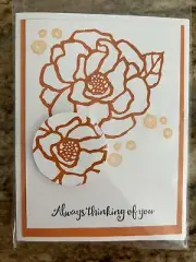Card Set Of 4 Stampin Thinking Of You Beautiful Day Tangelo Twist