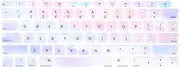 MOSISO Keyboard Cover Compatible with MacBook Air 13 inch 2019 2018 Release A1932 Retina Display with Touch ID, Pattern Silicone Skin, Colorful Clouds