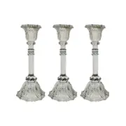 3PK Glass 25cm Large Belle Taper Stick Candle Holder - Sage