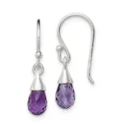 Sterling Silver Amethyst Dangle Earrings