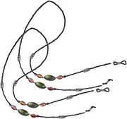 [WRITWAA] 2pcs Beaded Eyeglass String Straps for Women Fashion Lightweight Glasses Lanyard Holder Glasses Chain Secure and Portable Accessory for Outdoor Sports Travel