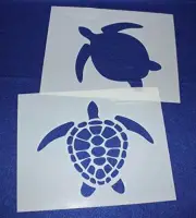 Mylar 2 Pieces of 14 Mil 8" X 10" Large Turtle Stencils- Painting /Crafts/ Templ