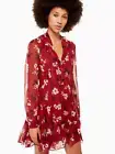 NWT Kate Spade Camelia Chiffon Floral Mini Dress 10