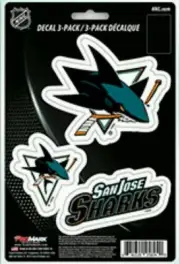 San Jose Sharks Team ProMark Die-Cut Decal Stickers 3 Pack