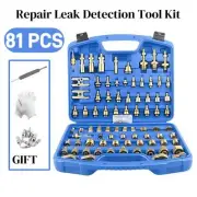 81PCS Car Automotive Air Conditioning Leak Detection Repair Tool Kit Detector