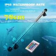78cm Fish Tank Aquarium Colour Changing Light Lamp Bar 45-LEDS IP68 w/ Remote
