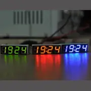 12V Digital Clock Car LED Electronic Clock Time Alarm Voltage Thermometer 4modes