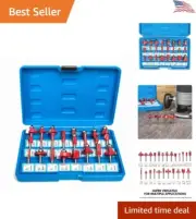 Versatile Tungsten Carbide Router Bit Set - 1/4-Inch Shank - 24-Piece Set