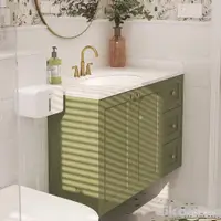 在飛比找蝦皮商城精選優惠-免運（破損包換）#熱銷美尚綠色浴室櫃現代簡約實木弔櫃美式櫃衛