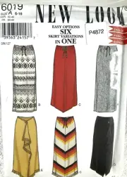 New Look Sewing Pattern 6019 Womens Skirts 6 Styles Sz 6-16 Vintage