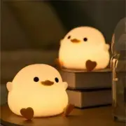 Table Lamp LED Silicone Duck Touch White Modern Home Decor Portable USB Small