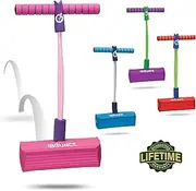 New Bounce Foam Pogo Stick Jumper for Kids by 100% Safe Bouncy Toy for Toddlers|Fun Foam Hopper for Children|Squeaks with Each Hop|Great Girls and Boys (Pink)