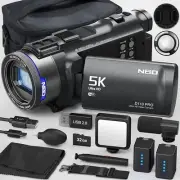 NEWNBD 5K Video Camera, 48MP Ultra HD, 16X Zoom, 3.0" 270° Flip Screen,