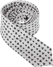 [Healvian] Poker Necktie for Men Unique Decorative Playing Card Tie for Theme Parties Cosplay and Masquerades Stylish and Comfortable Handmade Design