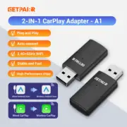 2025 PAIRR 2in1 Mini Wireless Carplay/Android Auto Adapter Dongle USB Plug&Play