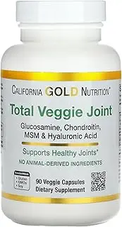 California Gold Nutrition Total Veggie Joint Formula Vegetarian Glucosamine Chondroitin Plus Msm Hyaluronic Acid Oligopin 90 Veggie Caps