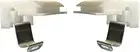 2pcs Mounting Bracket with Metal Clip for 1" (25mm) Iron Rail Cordless Blinds