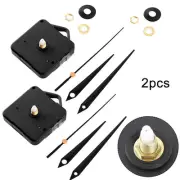 2set Silent DIY Quartz Movement Wall Clock Motor Mechanism Long Spindle Repair