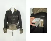 -Womens New Roberto Cavalli Cotton Black Jeans Jacket Blazer Jumper Size M