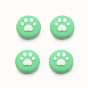 Catzon 4Pcs Cute Cat Paw Claw Thumb Stick Grip Cap Joystick Cover For Nintend Switch or Switch Lite Console-Green