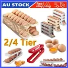 Automatic Scrolling Egg Rack Holder Storage Box Container Refrigerator LQ