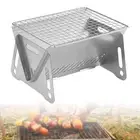 Barbecue Charcoal Grill Compact with Carry Bag Desk Tabletop Firepit Folding
