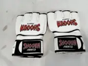SHOGUN FIGHTS Gloves MMA Grapling-white w/ wrist wrap XXL