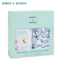 在飛比找momo購物網優惠-【aden+anais】經典多功能包巾2入(人魚之戀)