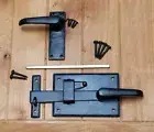 Gate Latch Kit-Cottage Style with Levers (Left Hand) Two Way Gate Latch