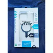 SPECK Apple iPhone 15 PLUS PRESIDIO LUX GRIP CLEAR CASE +TEMPERED GLASS