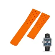 22mm Orange Rubber Watch Strap For Tag Heuer Monaco FC6356