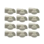 12PCS Big Chicken Head Knobs Guitar Bass Amp Amplifier Effect Pedal Knobs White