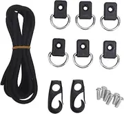 Kayak Elastic Rope D Type Buckles Bungee Cord Deck Rigging Kit for Boats Canoes Kayaking