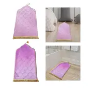Muslim Prayer Rug Floormat Lightweight Cushion Non Slip Thick Decorative