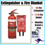 Fire Pro 1kg Dry Powder Extinguisher and Blanket Fire Safety Kit