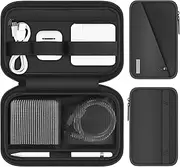 Lacdo Electronic Organizer Travel Cable Organizer Bag Electronics Accessories Carrying Case Portable Storage Bag Pouch for Charger, Cord, Cable, USB, Hard Drive, Phone, SD Card, Water Resistant, Black