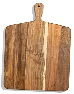 Acacia Wood Cutting Board and Chopping Board with Handle for Meat, Square