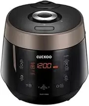 (CRP-P1009S) Dark Brown - CUCKOO 10-Cup Pressure Rice Cooker & Warmer, 12 Menu Options, Non-Stick Inner Pot