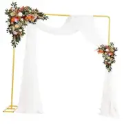 Square Backdrop Stand, 6.5ft Wedding Arch Rectangle Backdrop Stand, Metal Arch