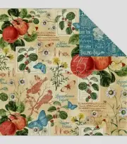 Graphic 45 Time Flourish Collection Fall 8" Apple September Flourish Cardstock
