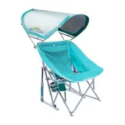 GCI Outdoor Rocker Camping Chair Pod Rocker with SunShade Beach Seafoam Green